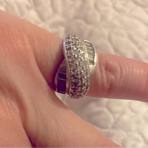 Ross Simmons CZ Cross Over Ring